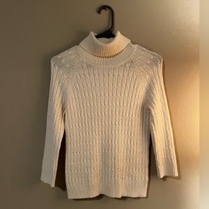 George cream knit turtleneck sweater